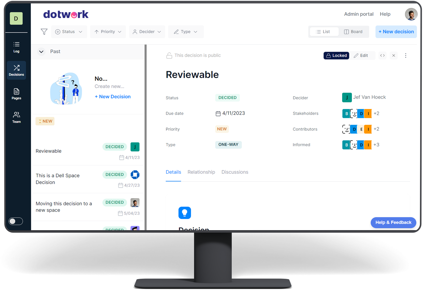 DecisionBoard platform — data visualization built by Zerocode